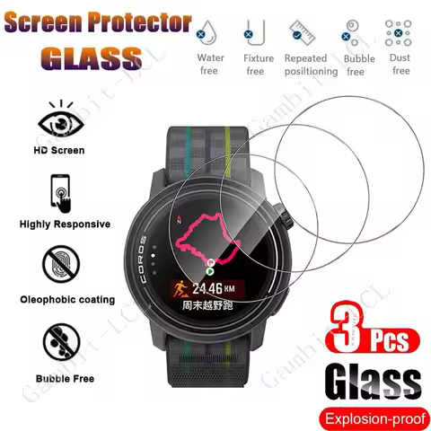 3PCS Tempered Glass For COROS Pace 3 2 APEX 42MM 46MM APEX2 Pro Pace3 Pace2 Smart Watch Screen Prote