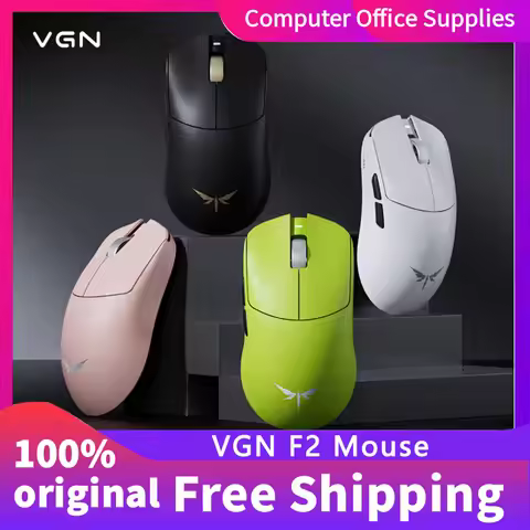 Vgn Dragonfly F2 2.4G Wireless Three Mode Connection Lightweight Wireless Mouse Dual 8K Games Paw395