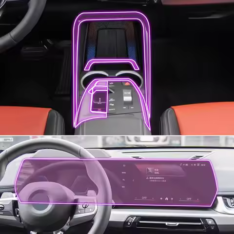 Car Center Console Transparent TPU Protective Film for BMW U10 U11 X1 X2 IX1 2023 2024 Interior PPF 