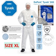 DUPONT ชุดป้องกันสารเคมี EN14126ชุด PPE รุ่น TYVEK 500 สีขาว ป้องกันฝุ่นละออง และ สารเคมีที่เป็นอันต