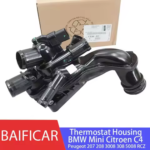 Baificar Brand New Coolant Thermostat Housing 1336CC(4PIN) For BMW Mini Citroen C4 Peugeot 207 208 3