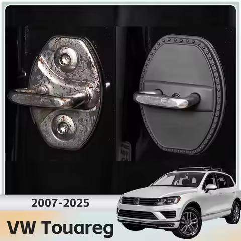 2/4Pcs Silicone Car Door Lock Cover Protective Decoration Case For Volkswagen Touareg 7L 7P CR 2007-