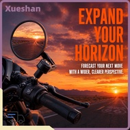 XUEXII 2PCS Handlebar Mirror, Universal Aluminium, Glass Rearview Mirror, Wide Sight Black Motorcycl