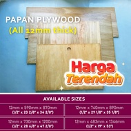 12mm Plywood DIY Papan Lapis Kayu Timber Panel Wooden Ply Wood Board Papan Plywood Sheet Perabot Papan Kayu Table Top