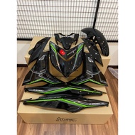 MAGIC BOY COVER SET CUSTOM Y15ZR V1/V2-V3 MX-KING DARK GREEN-BLACK STICKER VIETNAM🇻🇳