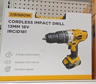 KRISBOW MESIN BOR CORDLESS IMPACT DRILL 13MM 18VOLT