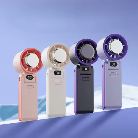 Ice Compress Refrigeration Foldable Handheld Fan High Speed Brushless Turbine 199 Speed Portable Nec