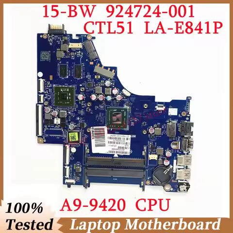 For HP 15-BW 924724-601 924724-501 924724-001 W/ A9-9420 CPU CTL51 LA-E841P Laptop Motherboard 520/2