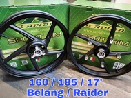 Sport Rim RAPIDO 501 1.60/1.85/17' SPORT RIM Raider R150 Fi R 150 R150Fi Black Gold Suzuki Raider Be