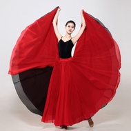 720 Degree Large Swing Dance Skirt Double Chiffon Skirt World Classical Dance Skirt Black Moonlight 