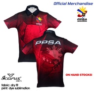 PPSA Jersey Polo Shirts Dry Fit Shirt Full Sublimation (Red)