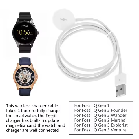Smart Watch Fast Charging Stand Dock Cable for Fossil Q Gen 1 Gen 2 Gen 3 Founder/Wander/Marshal Gen