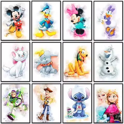 5D DIY Diamond Painting Disney Mickey Mouse Marie Cat Dumbo Home Decor Full Round&Square Diamond emb