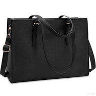 FQ1 Leather tote bag for woman Laptop bag cross pattern multi-layer shoulder large bag temperament Q