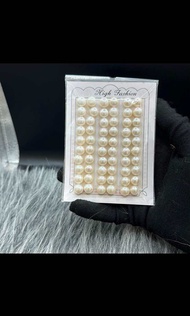 ไข่มุกน้ำจืดธรรมชาติ ไข่มุกหลวมเจาะครึ่งซีก บรรจุแพ็ค 60 ชิ้น สำหรับต่างหูผู้หญิง 10.0-10.5MM (แพ็คล