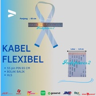 Kabel Flexibel 55 Pin 65 cm Bolak Balik Flexible Flat Cable 50 Pins (0.5)