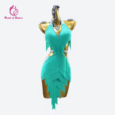 Latin Dance Dress Girls Parties Sport Suit Ballroom Clothes Kids Dancers Outfit Woman Carnival Costu