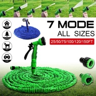 MHONLINE 7 In 1 Spray Gun Expandable Garden Hose Hose for Garden Car Plastic Hoses Blue garden hose