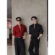Men's Shoulder Zipper Shirt, Flattering Formal Men's Shirt, Men Shirt, Formal Shirt for Men, Men Shi