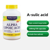 Healthy Origins Alpha Lipoic Acid 600mg - 150 Capsules | High Potency ALA Supplement | Antioxidant S
