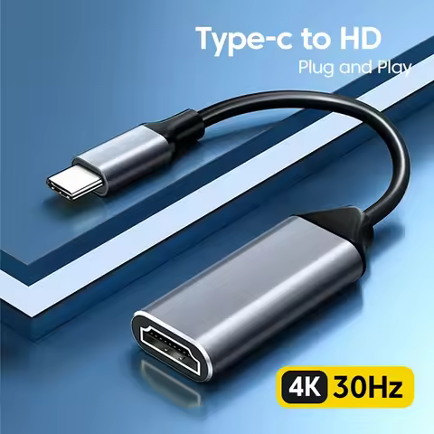 Type C To HDMI-Compatible Adapter Cable USB C 4K USB 3.1 HDTV Converter Cable For Projector PC MacBo