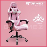GTGAMEZ Gaming Chair  (Nylon Leg) with Ergonomic Backrest and Height Adjustment + Pillows Recliner Swivel GMZ-GC-YG-721
