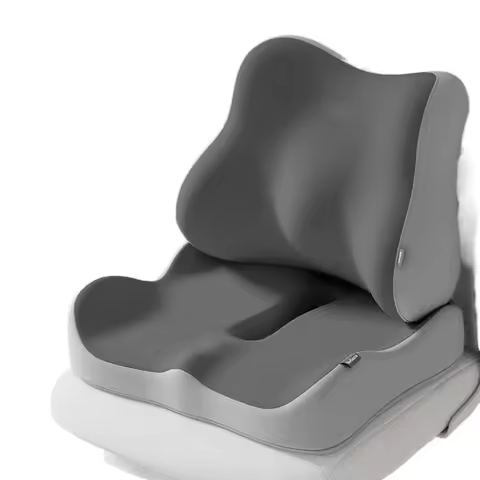 Ergonomic Waist Pillow Lumbar Orthopedic Memory Foam Seat Cushion Set Office Chair Backrest
