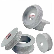 22.23Mm 1Pc Iamond Grinding Wheel Vacuum Brazed Emi-Bullnose Edge Profile Iameter 3 Inches/75Mm
