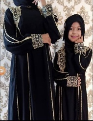 Gamis Abaya Hitam Dubai 355 Taris Couple Ibu dan Anak