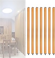Partition Room Divider Floor to Ceiling Wooden Slats, 2ft/3ft/4ft/5ft/6ft/7ft/8ft Tall Screen Partit