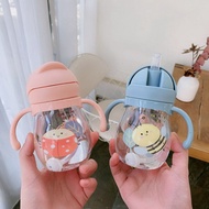350ml Baby Bottles Drinking Cup Feeding Bottle With Straw Gravity Ball Wide-Caliber Kids Drinking Milk Water Dual-Use Bottle