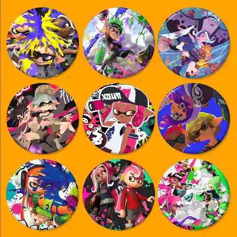 S-Splatoon 3 Anime Brooches Cute Cartoon Badge Jacket Jeans Lapel Pin Gift Accessorie
