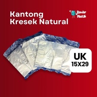 Plastic Bag HDPE Materialnatural size 15 x 29 contains approximately 50 sheets