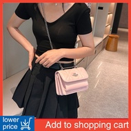Coa-chh Chain Sling Shoulder Bag Women New Fashion  Crossbody Bag Leather All-Match Flip Messenger Bag
