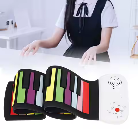 49 Key Roll up Piano Rainbow Piano for Classroom Teaching Living Room Home