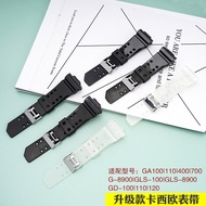 Suitable for Casio GA110/400/700/GD120/140 Rubber Resin Strap Black Gold Watch Accessories