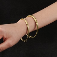 ~~ Retro Solid Brass Plain Ring Bracelet Female Simple Glossy Bracelet Brass Bracelet Gift Jewelry