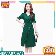 BAJU DRESS PESTA NATAL IMLEK WANITA DEWASA KEKINIAN TERBARU 2021 2022