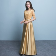 EAGLELY Womens Temperament Luxury Long Evening Dresses Floor Length Costume 2024 Performance Gown Fo