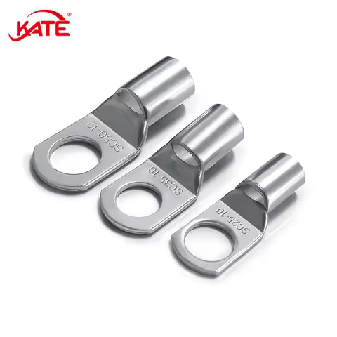 10PCS SC Type Wire Nose Terminal SC16 SC25 SC35 16-35 mm² Crimp Wire Nose Terminal Cable Connector T