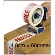 Tape Fragile 5cmX100meter / 4.8cmX66meter tape roll wrap pos laju  DHL Packing Courier Seal Tape Par