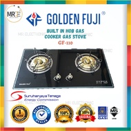 GOLDEN FUJI GF-110 Built in Hob Gas Cooker Gas Stove Tempered Glass 8mm Table Top Dapur Gas Api Besa
