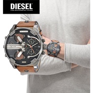 (Real Photo)Original Diesel Mr. Daddy 2.0 Men's Chronograph Brown Leather Watch DZ7332 Jam Tangan Lelaki