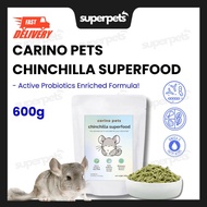 [24HR SHIP] CARINO PETS CHINCHILLA SUPERFOOD 600G Premium Makanan Pellet Probiotics Cincila 龙猫饲料益生菌 