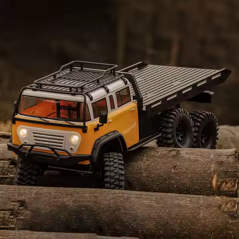 JT6 6WD 6X6 RTR 2.4GHz 1/10 RC Electric Remote Control Model Car Crawler Flatbed Truck Trailer Adult