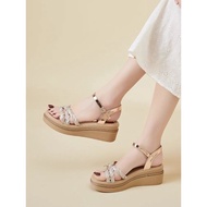 (real Photo video)6cm wedge sandals