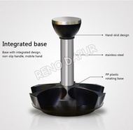 Stainless Steel Condiment Spice Jars 7Pcs 360 Degree Rotation Kitchen Seasoning Salt Pepper Spice Ra