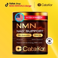 Cata-Kor NAD+ Supplement – NMN 500 mg | Quercetin | TMG | Resveratrol Complex – Supports Cellular En