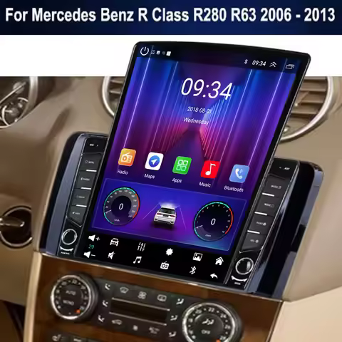 9.7 inch Screen Android 14 Car Radio GPS for Mercedes Benz R Class W251 R280 R300 R320 R350 R63 2006