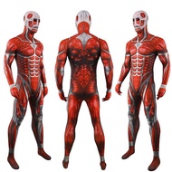 [Hot Sale] Attack on Titan Cosplay Tights with Head Cover Muscle Outfit nBBR